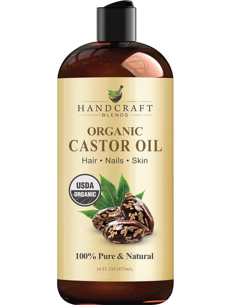 Handcraft Blends Organic Castor Oil - 16 Fl Oz - 100% Pure and Natural